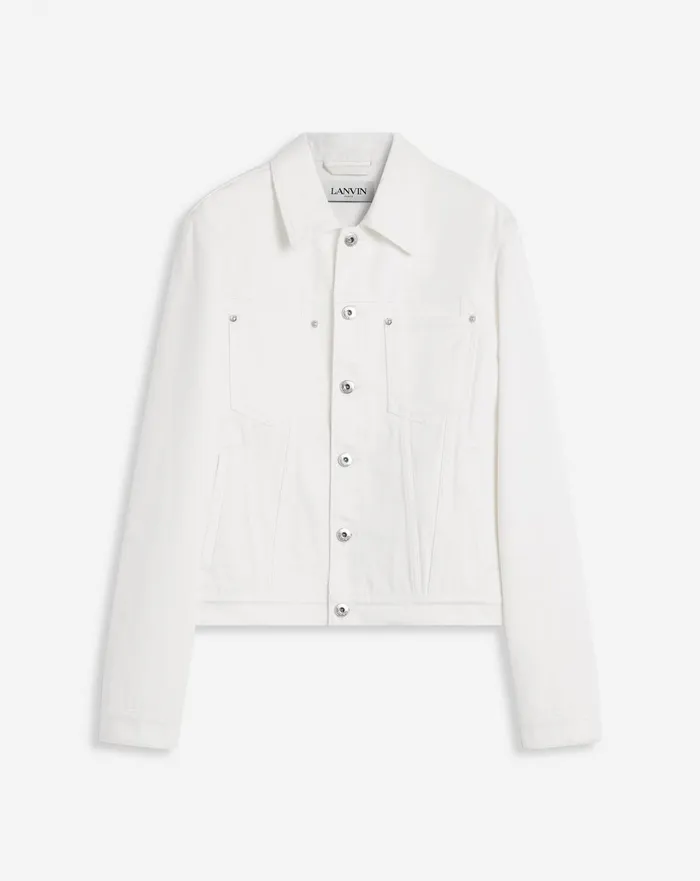 Classic Jacket Optic White Men Lanvin Coats and Jackets