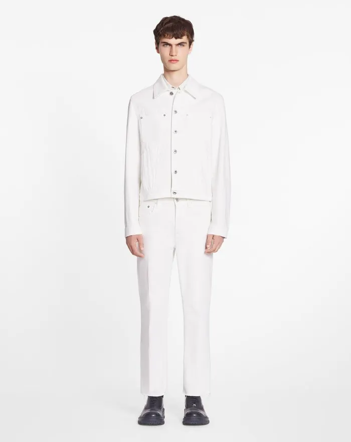Classic Jacket Optic White Men Lanvin Coats and Jackets