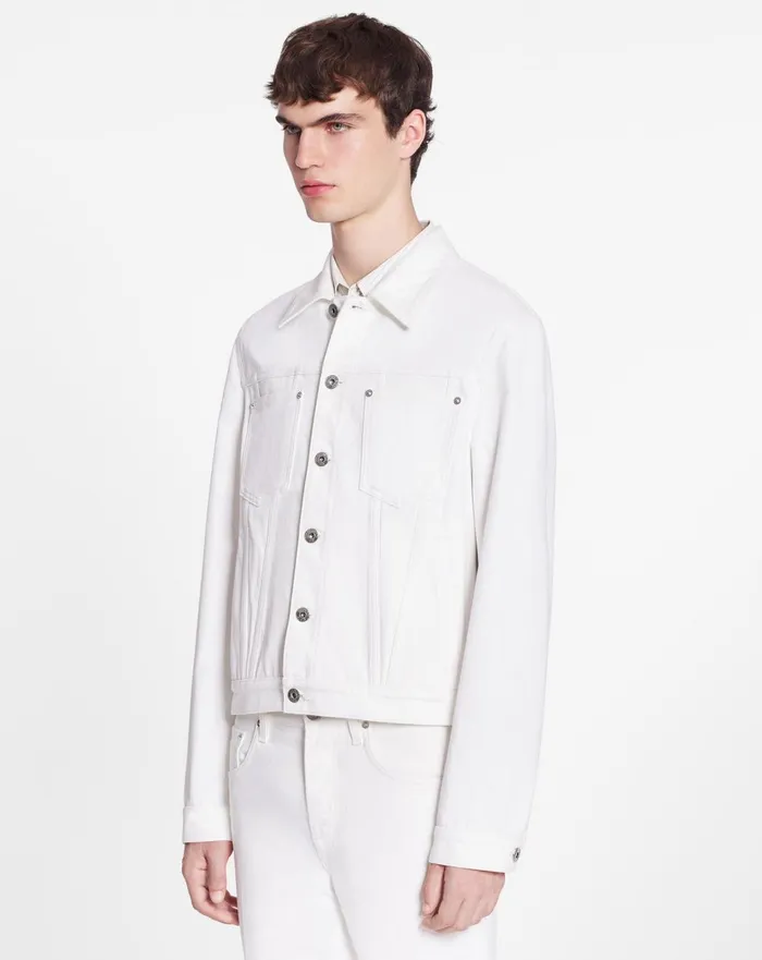 Classic Jacket Optic White Men Lanvin Coats and Jackets