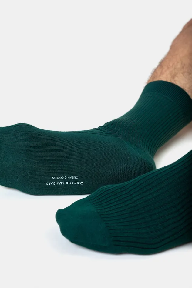 Classic Organic Sock 8211 Dusty Olive Men Socks Colorfulstandard
