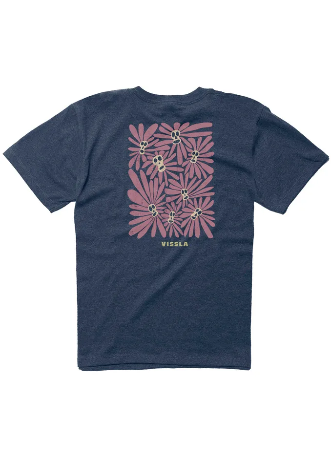 Clothing Youth Cabezas Boys Tee Navy Heather Vissla