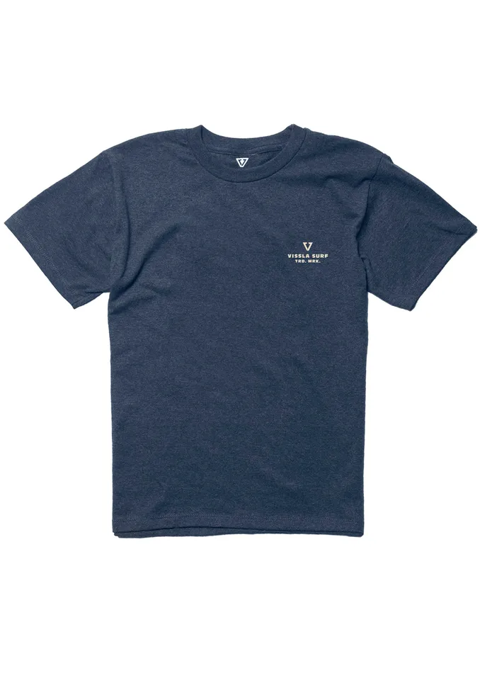 Clothing Youth Cabezas Boys Tee Navy Heather Vissla