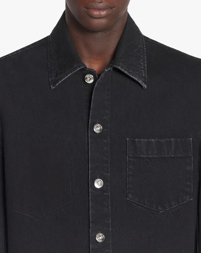 Cocoon Denim Overshirt Black Men Lanvin Shirts Cocoon Denim Overshirt Black Men Lanvin Shirts