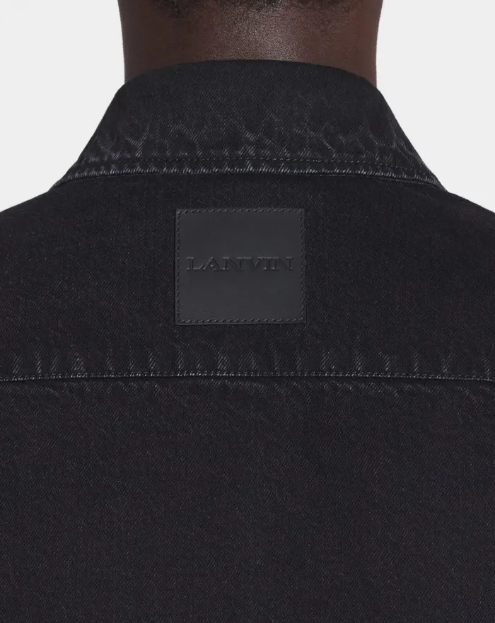 Cocoon Denim Overshirt Black Men Lanvin Shirts Cocoon Denim Overshirt Black Men Lanvin Shirts