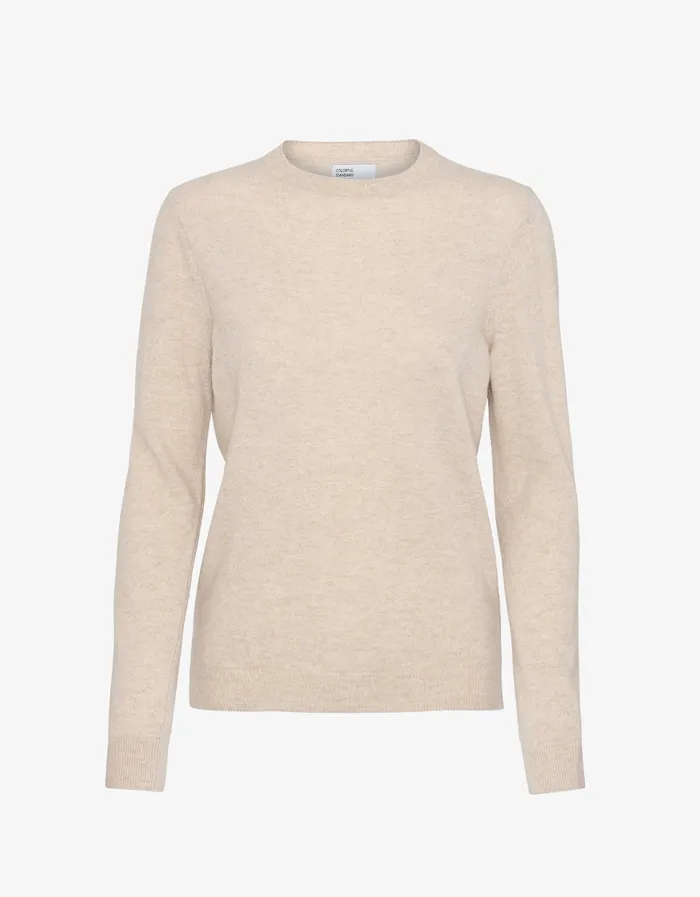 Colorfulstandard Knit Sweaters Women Women Light Merino Wool Crew 8211 Ivory White