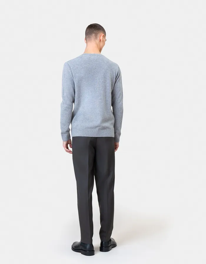 Colorfulstandard Light Merino Wool Crew 8211 Heather Grey Men Knit Sweaters