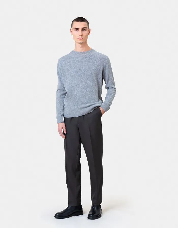 Colorfulstandard Light Merino Wool Crew 8211 Heather Grey Men Knit Sweaters