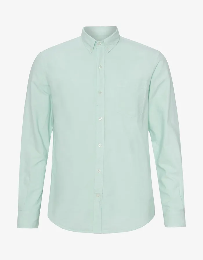 Colorfulstandard Organic Button Down Shirt 8211 Light Aqua Men Shirts