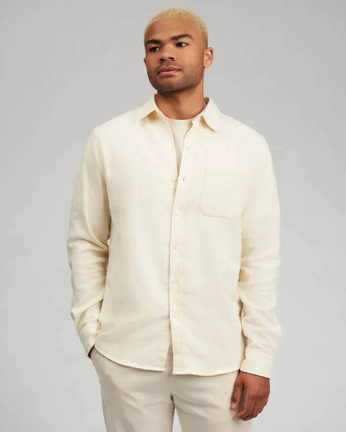 Colorfulstandard Organic Flannel Shirt 8211 Navy Blue Men Shirts