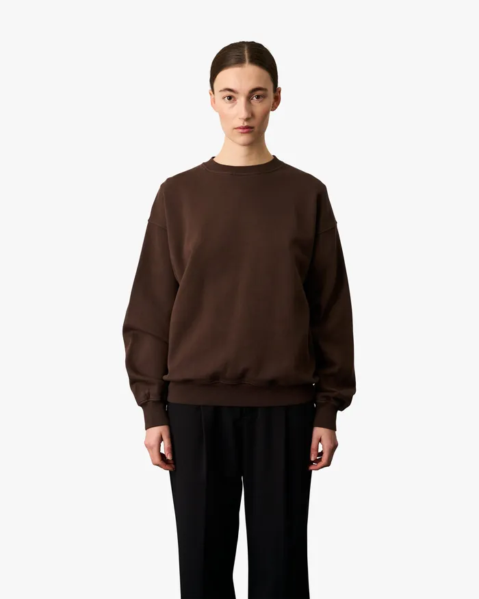 Colorfulstandard Organic Oversized Crew 8211 Rosewood Mist Women Crewneck Sweatshirts