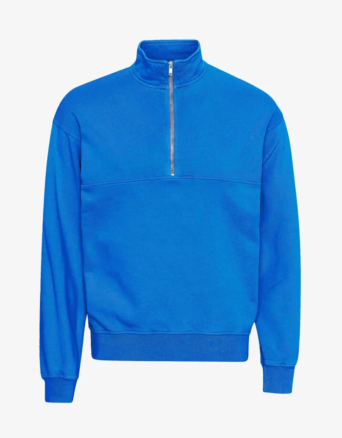 Colorfulstandard Quarter Zips Men Organic Quarter Zip 8211 Pacific Blue