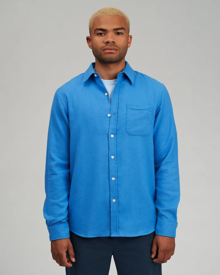 Colorfulstandard Shirts Men Organic Flannel Shirt 8211 Lava Grey