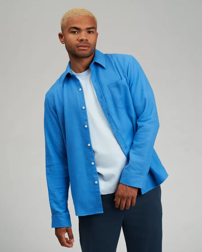 Colorfulstandard Shirts Men Organic Flannel Shirt 8211 Lava Grey