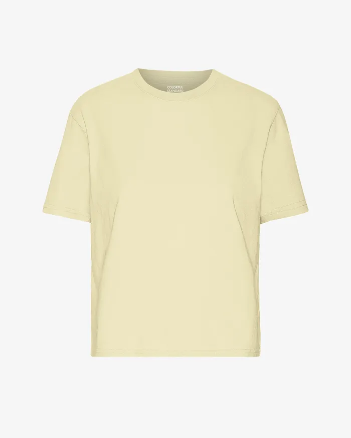Colorfulstandard TShirts Women Organic Boxy Crop Tee 8211 Soft Yellow