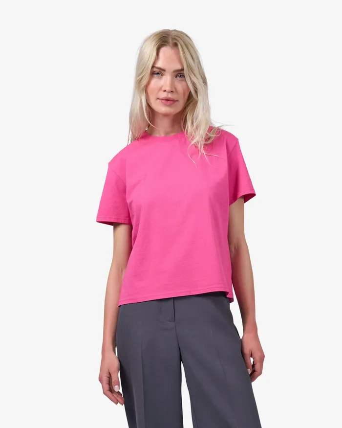 Colorfulstandard TShirts Women Organic Boxy Crop Tee 8211 Soft Yellow