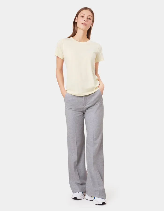Colorfulstandard Women Light Organic Tee 8211 Snow Melange Women TShirts
