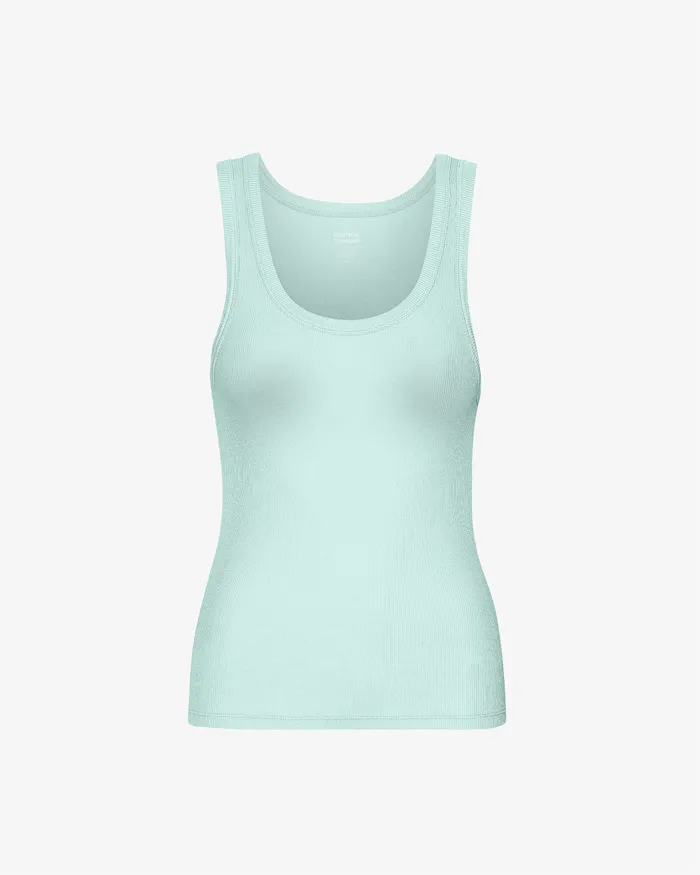 Colorfulstandard Women Organic Rib Tank Top 8211 Light Aqua Women Tank Tops