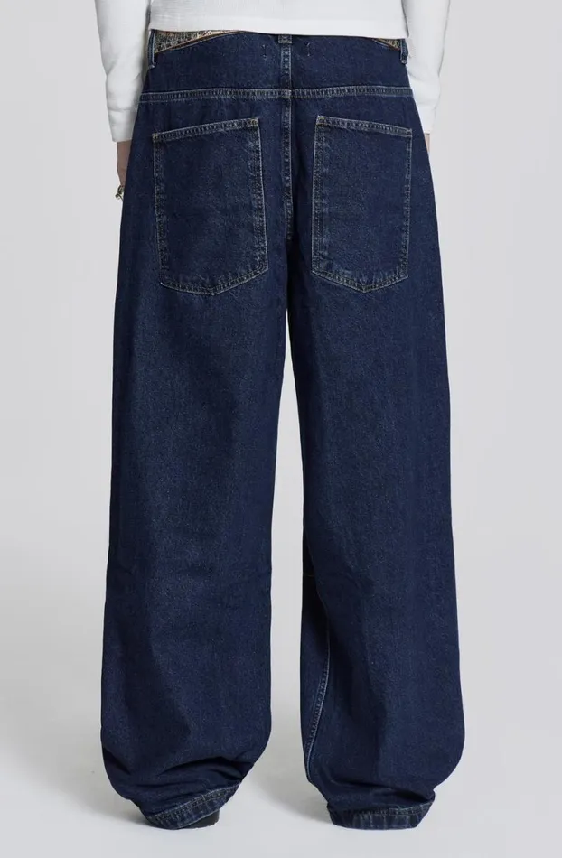 Colossus Jeans MenWomen Jaded London Indigo Low Rise Colossus Baggy Jeans