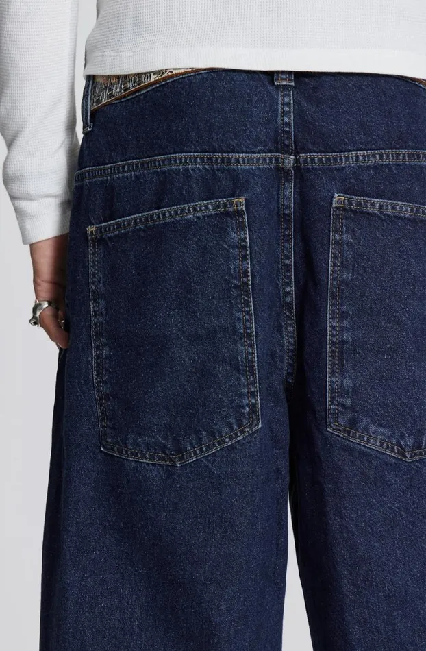 Colossus Jeans MenWomen Jaded London Indigo Low Rise Colossus Baggy Jeans