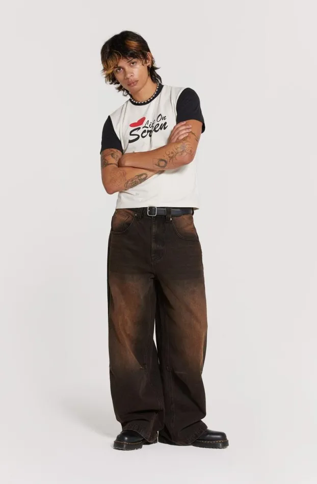 Colossus Jeans MenWomen Jaded London Vintage Brown Colossus Fit Jeans