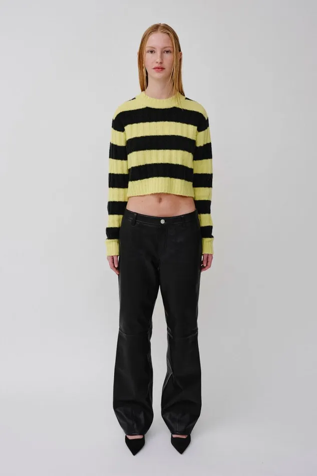 Coretta Leather 8211 Black Women Won Hundred Trousers