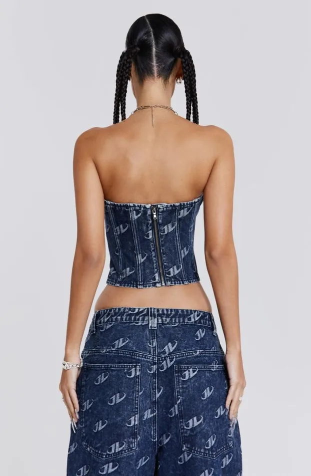 Corsets Women Jaded London Monogram Strapless Corset Top