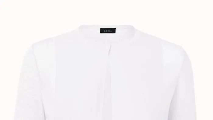 Cotton Blend Knit Cropped Cardigan Ecru Women Akris Knitwear