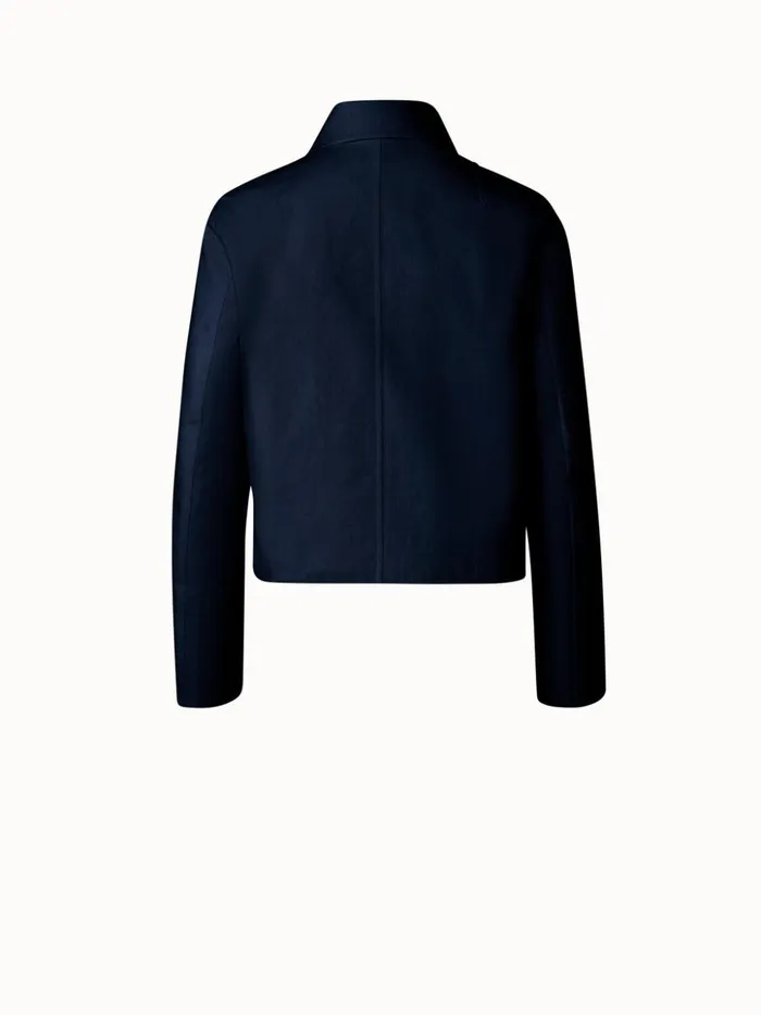 Cotton Silk DoubleFace Jacket Navy Women Akris Jackets