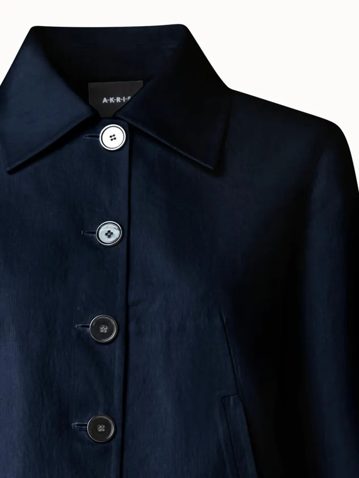 Cotton Silk DoubleFace Jacket Navy Women Akris Jackets