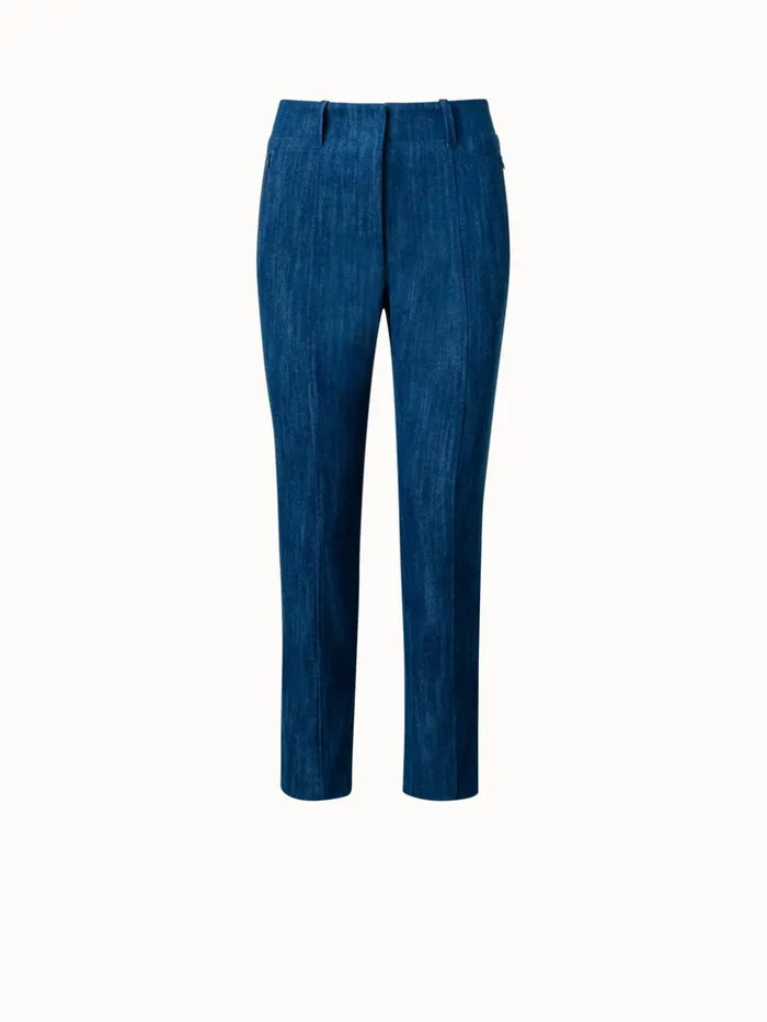 Cotton Stretch Denim Slim Pants Denim Women Akris Pants