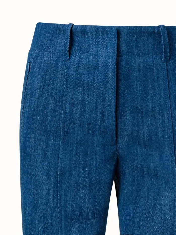 Cotton Stretch Denim Slim Pants Denim Women Akris Pants