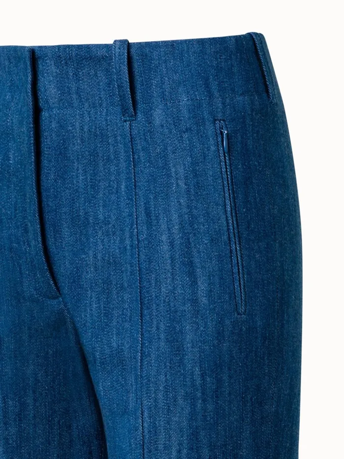 Cotton Stretch Denim Slim Pants Denim Women Akris Pants