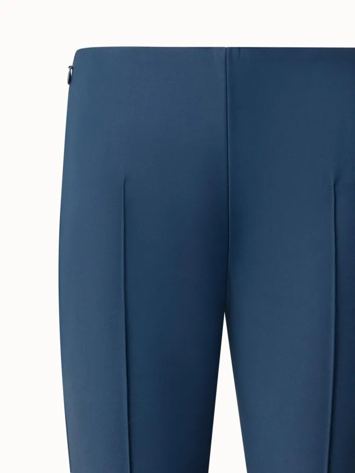 Cotton Stretch Slim Pants Navy Denim Women Akris Pants