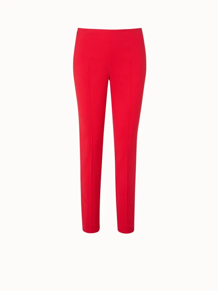Cotton Techno Slim Pants Red Women Akris Pants