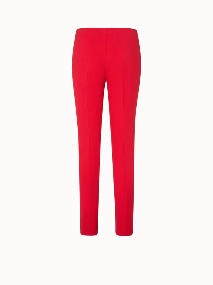 Cotton Techno Slim Pants Red Women Akris Pants