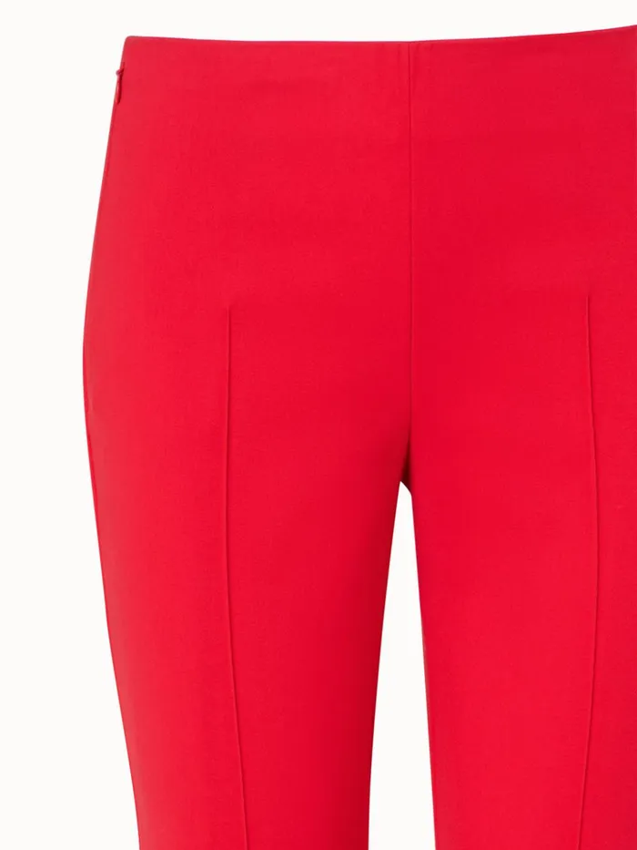 Cotton Techno Slim Pants Red Women Akris Pants