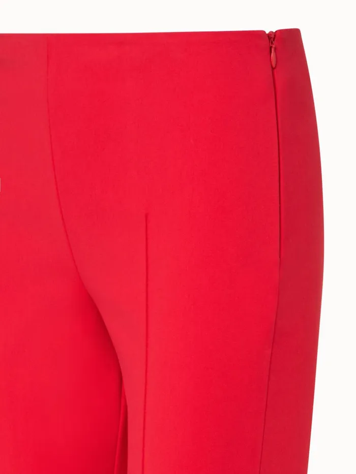 Cotton Techno Slim Pants Red Women Akris Pants