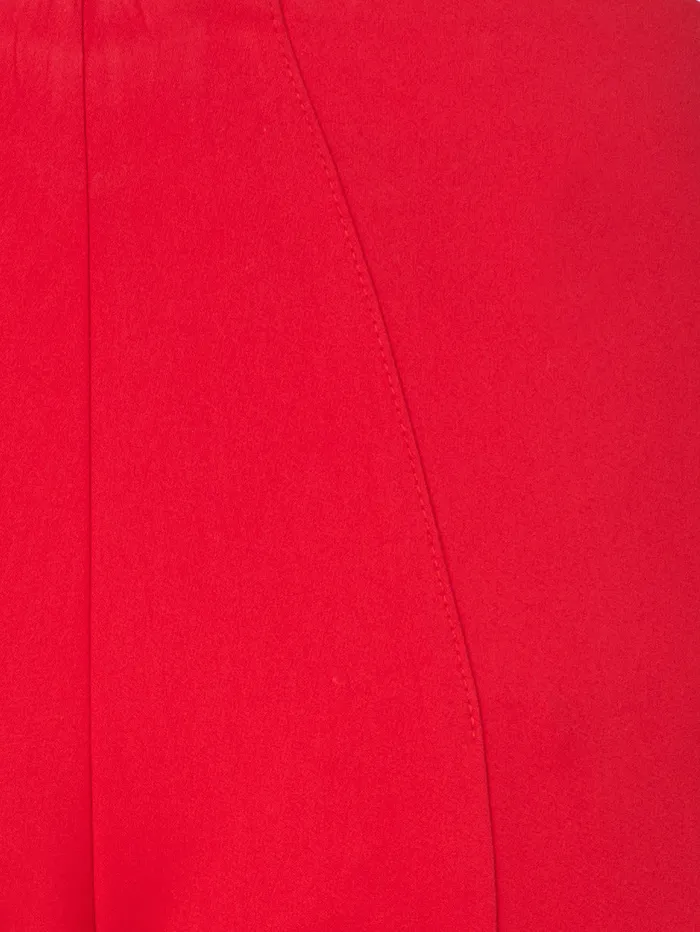 Cotton Techno Slim Pants Red Women Akris Pants