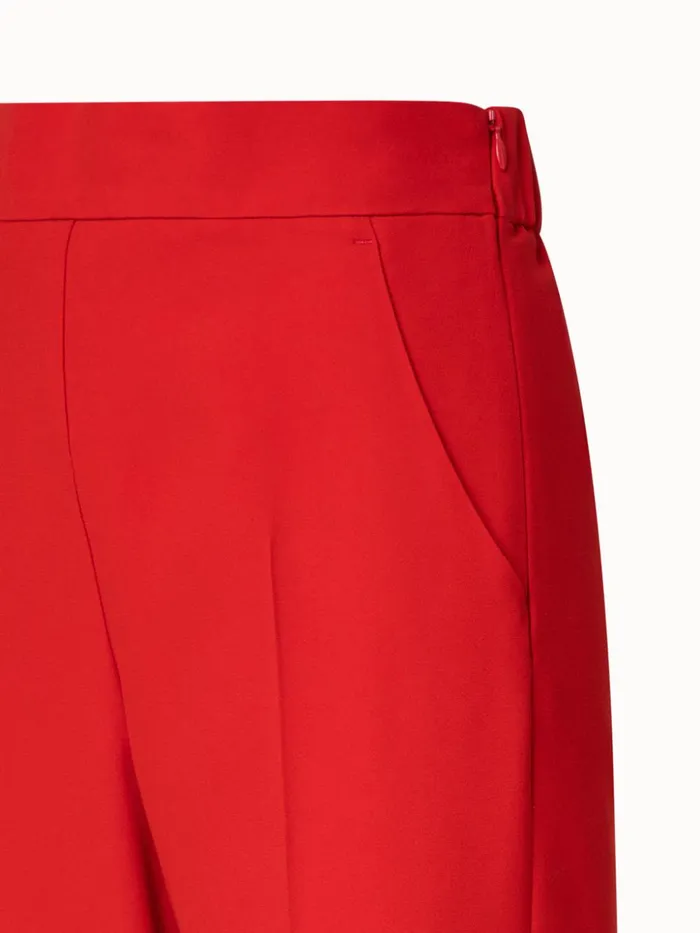 Crpe Tapered Pants Red Women Akris Pants