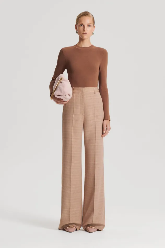 CREPE KNIT CREW NECK SWEATER SPICE Knitwear Scanlan Theodore Women