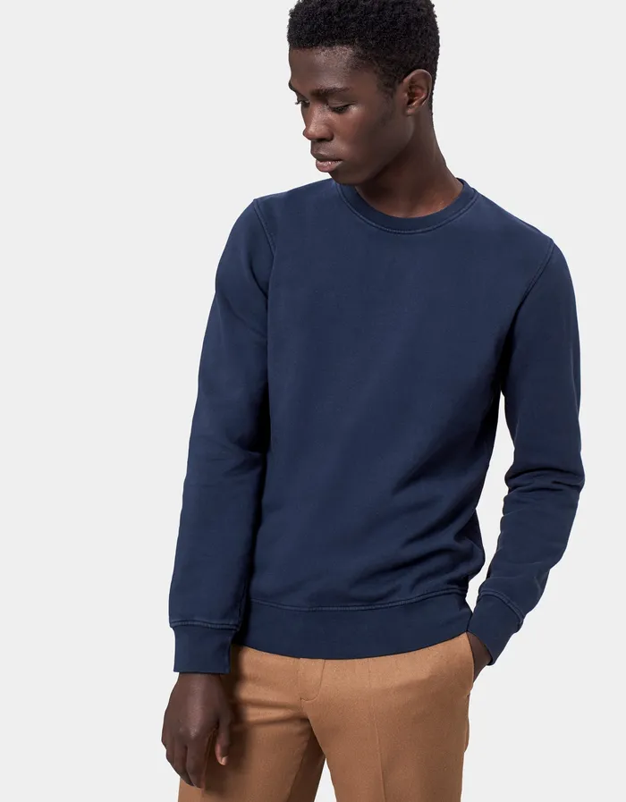 Crewneck Sweatshirts Men Colorfulstandard Classic Organic Crew 8211 Snow Melange