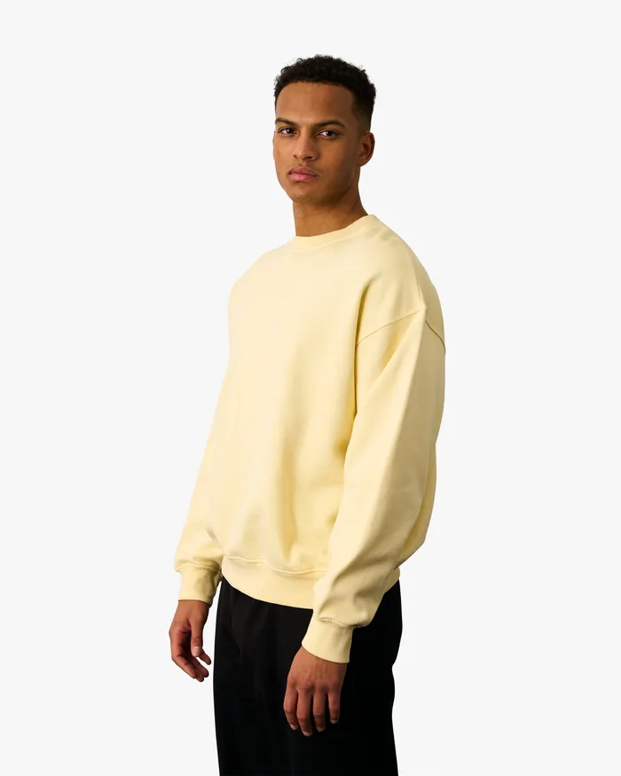 Crewneck Sweatshirts Men Colorfulstandard Organic Oversized Crew 8211 Limestone Grey