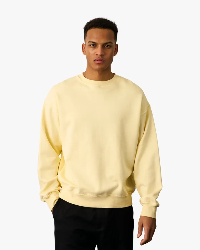 Crewneck Sweatshirts Men Colorfulstandard Organic Oversized Crew 8211 Limestone Grey
