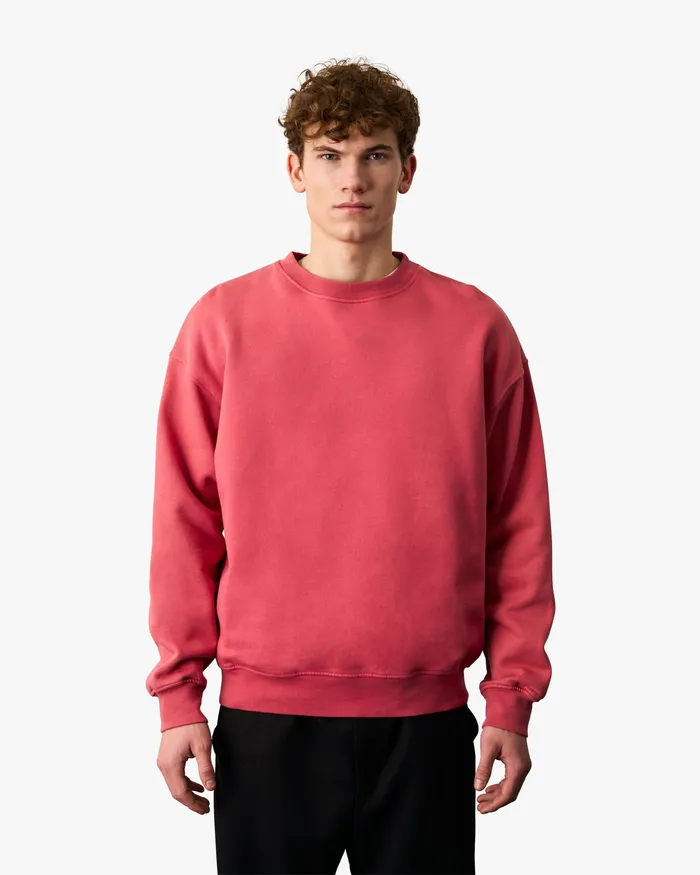 Crewneck Sweatshirts Organic Oversized Crew 8211 Cloudy Grey 8211 Colorfulstandard Men