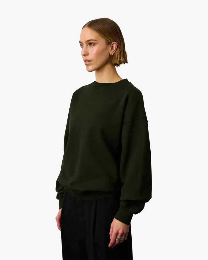 Crewneck Sweatshirts Organic Oversized Crew 8211 Optical White Colorfulstandard Women