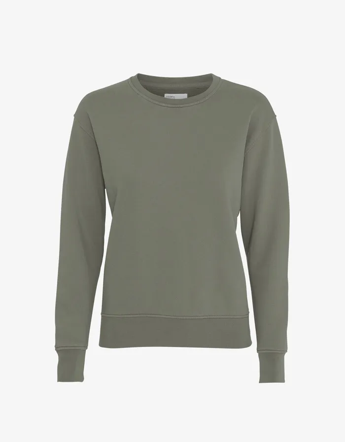 Crewneck Sweatshirts Women Colorfulstandard Women Classic Organic Crew 8211 Dusty Olive