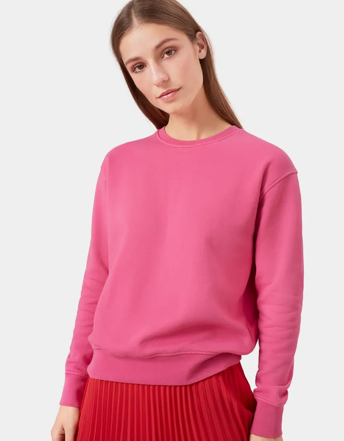 Crewneck Sweatshirts Women Women Classic Organic Crew 8211 Lemon Yellow Colorfulstandard