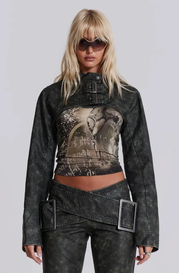 Crop Tops Women Jaded London Assassin Ultra Cropped Jacket