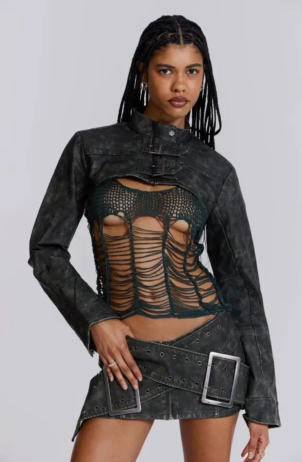 Crop Tops Women Jaded London Assassin Ultra Cropped Jacket