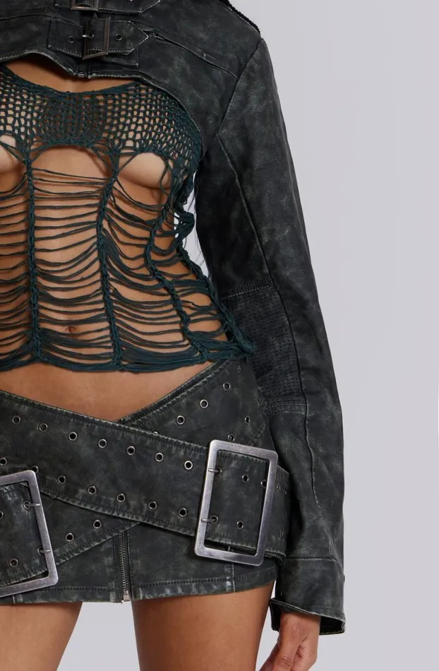 Crop Tops Women Jaded London Assassin Ultra Cropped Jacket